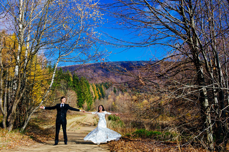 Magda i Maciek sesja zdjęciowa Bieszczady, fotograf ślubny Warszawa