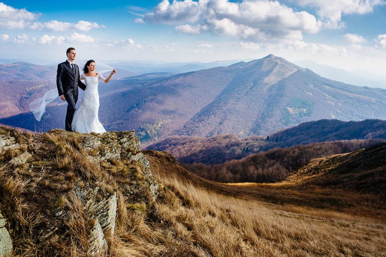 Magda i Maciek sesja zdjęciowa Bieszczady, fotograf ślubny Warszawa
