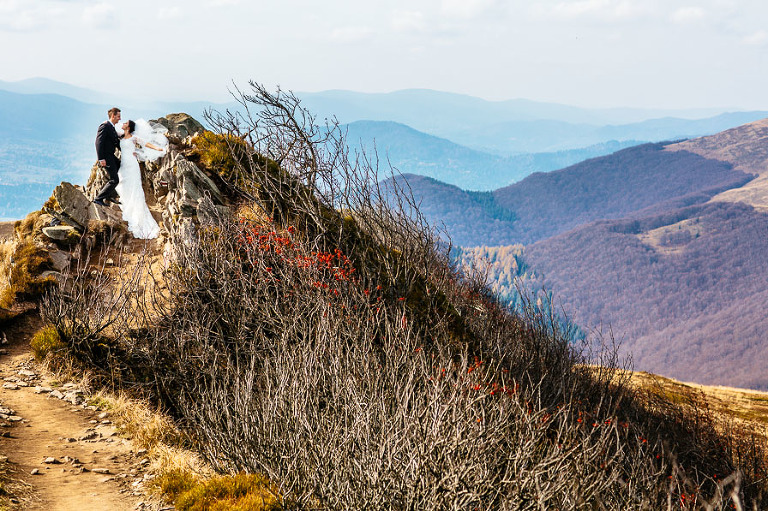 Magda i Maciek sesja zdjęciowa Bieszczady, fotograf ślubny Warszawa