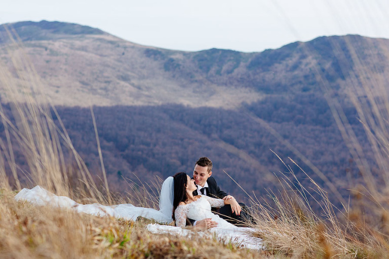 Magda i Maciek sesja zdjęciowa Bieszczady, fotograf ślubny Warszawa