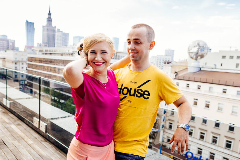 Fotograf ślubny Warszawa - Magda i Krzysiek sesja przedślubna w centum Warszawy