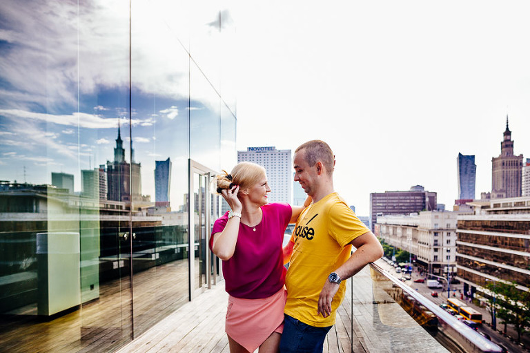 Fotograf ślubny Warszawa - Magda i Krzysiek sesja przedślubna w centum Warszawy