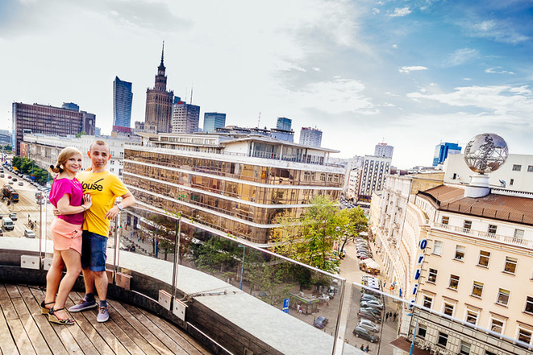 Fotograf ślubny Warszawa - Magda i Krzysiek sesja przedślubna w centum Warszawy