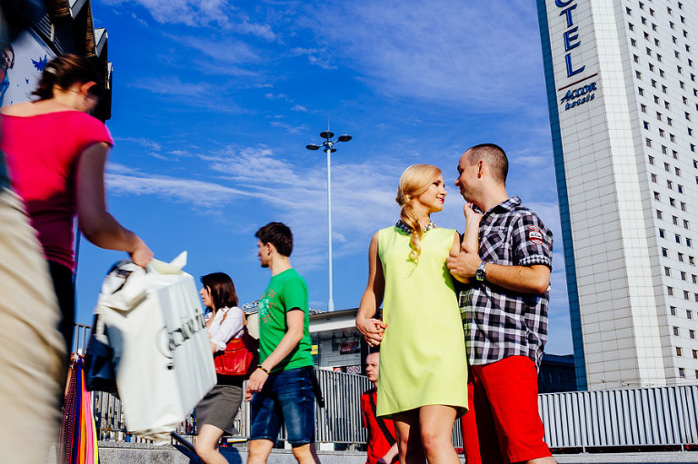 Fotograf ślubny Warszawa - Magda i Krzysiek sesja przedślubna w centum Warszawy