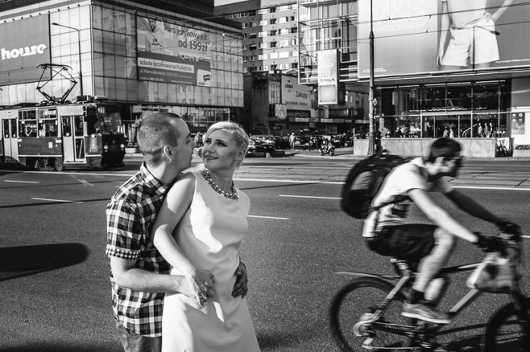 Fotograf ślubny Warszawa - Magda i Krzysiek sesja przedślubna w centum Warszawy