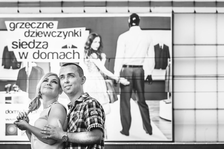 Fotograf ślubny Warszawa - Magda i Krzysiek sesja przedślubna w centum Warszawy