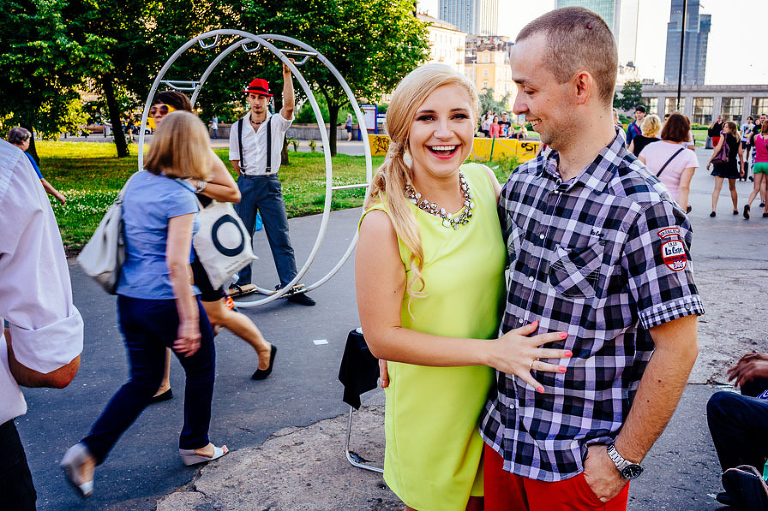 Fotograf ślubny Warszawa - Magda i Krzysiek sesja przedślubna w centum Warszawy